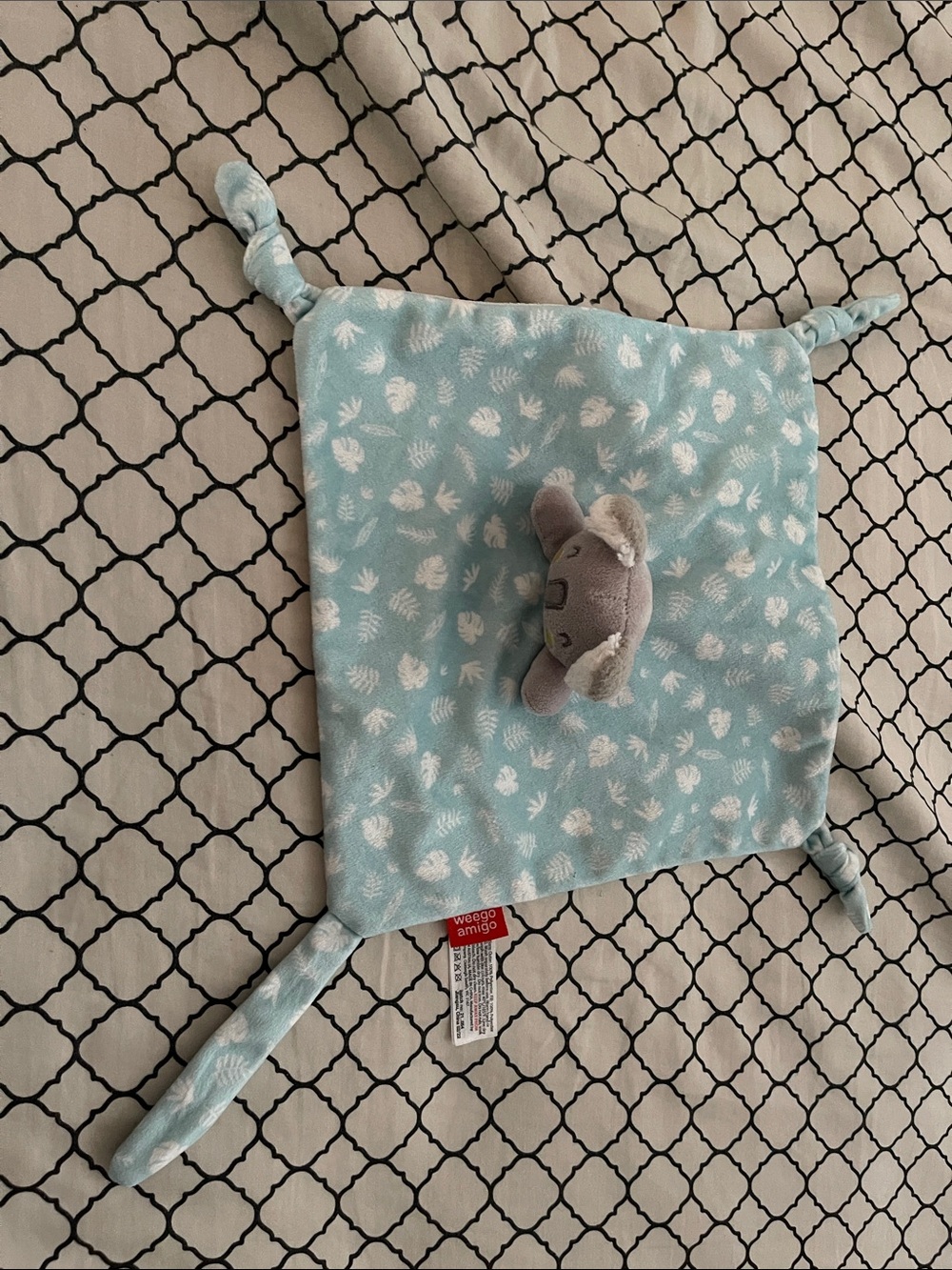 Blue Leaf Security Blanket Plush Comforter